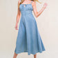 GORGEOUS ADORNMENT DENIM MINI DRESS