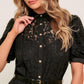 TIMID TO TENACIOUS WOVEN LACE SHIRT DRESS