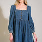EXOTIC ESCAPE DENIM MINI DRESS