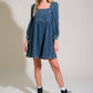 EXOTIC ESCAPE DENIM MINI DRESS