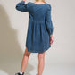 EXOTIC ESCAPE DENIM MINI DRESS