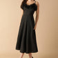 WHISPERING PINES WOVEN MIDI DRESS