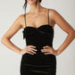 SECRET GARDEN GLOW VELVET MIDI DRESS