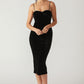 SECRET GARDEN GLOW VELVET MIDI DRESS