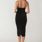 SECRET GARDEN GLOW VELVET MIDI DRESS