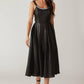FLUTTERING FIELDS WOVEN MIDI DRESS
