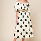 HUMMINGBIRD'S HAVEN OFF WHITE WOVEN MIDI DRESS