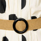 HUMMINGBIRD'S HAVEN OFF WHITE WOVEN MIDI DRESS