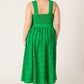 Green woven lace midi dress from Flying Tomato featuring daffodil and daydream-inspired floral patterns.