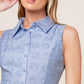Flying Tomato Grand Entrance woven midi dress in slate blue, featuring a stylish, comfortable design perfect for casual or semi-formal wear.