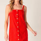 CHASING JOY RED WOVEN MINI DRESS
