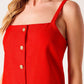 CHASING JOY RED WOVEN MINI DRESS
