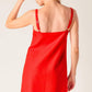 CHASING JOY RED WOVEN MINI DRESS