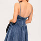 FOREVER FREE DENIM MINI DRESS