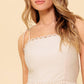 Cream woven midi dress by Flying Tomato featuring a stylish cutie design, perfect for casual or semi-formal occasions.
