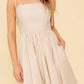 Cream woven midi dress by Flying Tomato, Regal Cutie style, featuring a flattering fit and elegant design.