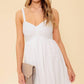Flying Tomato ivory eyelet midi dress, lightweight sleeveless dress with delicate eyelet details and a flattering silhouette.