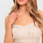 Flying Tomato Honey Sunset cream woven midi dress, sleeveless design with a flowy, boho style and intricate woven details.