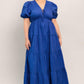 SUMMER GLOW ROYAL BLUE WOVEN MAXI DRESS
