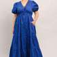 SUMMER GLOW ROYAL BLUE WOVEN MAXI DRESS