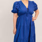 SUMMER GLOW ROYAL BLUE WOVEN MAXI DRESS