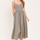 WHERE HEARTS WANDER PLAID WOVEN MIDI DRESS