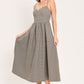 WHERE HEARTS WANDER PLAID WOVEN MIDI DRESS