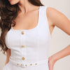 ALYSSA WOVEN MINI DRESS - WHITE