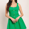 ALYSSA WOVEN MINI DRESS - APPLE GREEN