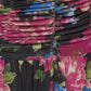 NIGHT FLORIST POWER MESH MAXI DRESS