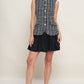 MODERN ICON TWEED WOVEN MINI DRESS