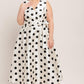 CAFÉ NOIR POLKA WOVEN MIDI DRESS