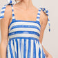 BLUE HORIZON BEAUTY WOVEN MIDI DRESS