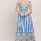 BLUE HORIZON BEAUTY WOVEN MIDI DRESS
