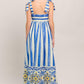 BLUE HORIZON BEAUTY WOVEN MIDI DRESS