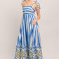 BLUE HORIZON BEAUTY WOVEN MIDI DRESS