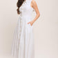 HEART OF WHITE WOVEN MIDI DRESS