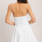 Flying Tomato Summer Clubhouse woven mini dress in white denim, sleeveless with a casual, breezy fit and trendy design.
