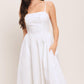 CLOUD PETAL WOVEN MIDI DRESS