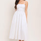 CLOUD PETAL WOVEN MIDI DRESS