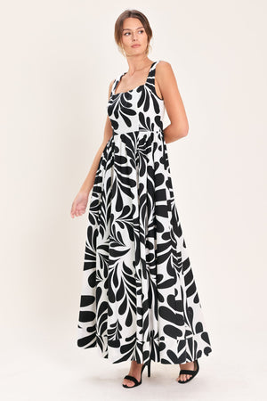 MONO BLOOM WOVEN MAXI DRESS