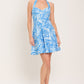 BLUE LAGOON CHIC WOVEN MINI DRESS