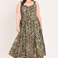 DESERT ROSE LEOPARD WOVEN MIDI DRESS