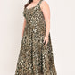 DESERT ROSE LEOPARD WOVEN MIDI DRESS