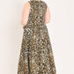 DESERT ROSE LEOPARD WOVEN MIDI DRESS