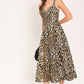 DESERT ROSE LEOPARD WOVEN MIDI DRESS