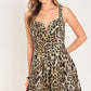DESERT ROSE LEOPARD WOVEN MIDI DRESS