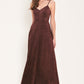RAISIN RENDEZVOUS FAUX SUEDE MAXI DRESS