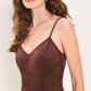 RAISIN RENDEZVOUS FAUX SUEDE MAXI DRESS