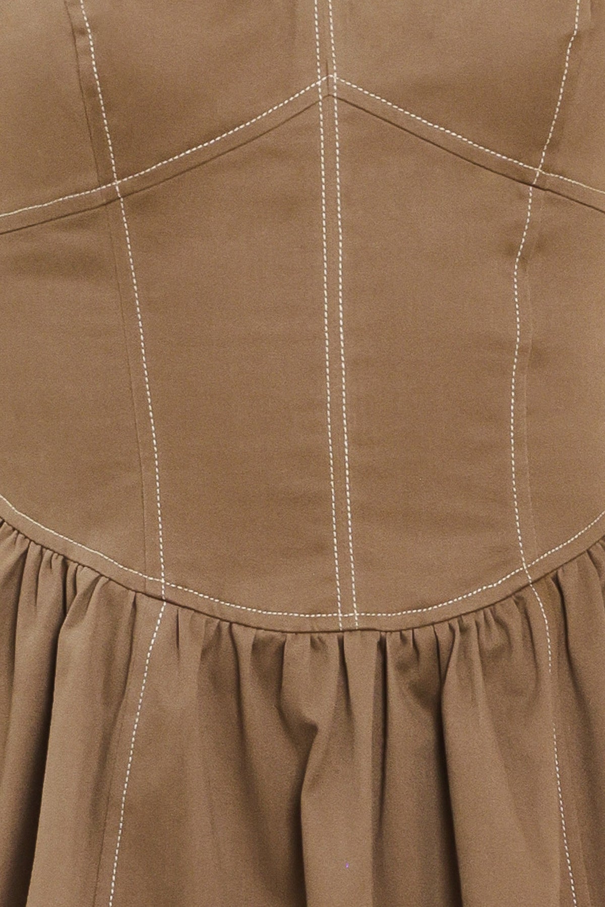Flying Tomato Prairie Heart Ballad woven midi dress in brown, featuring a boho-inspired design with a flowing silhouette.
